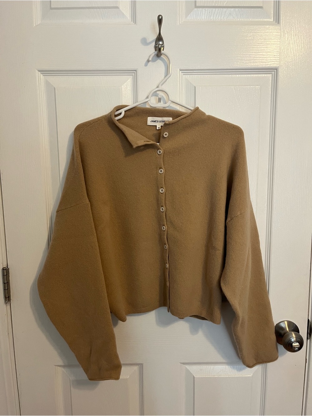 James Street Co Peri Shrunken Cardigan in Maple